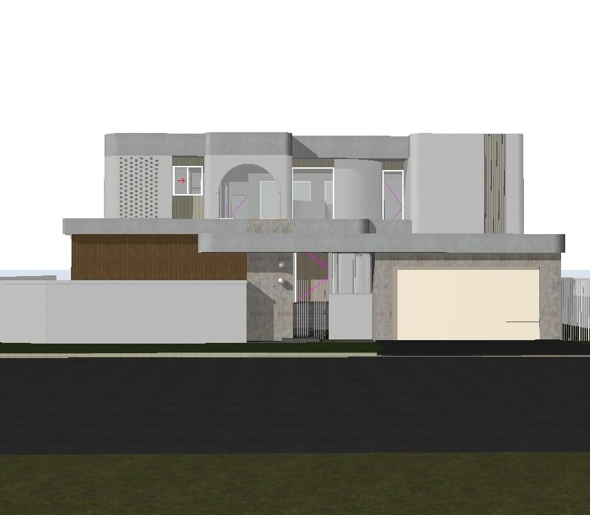 Mira residence Archicad 3D view before AI rendering