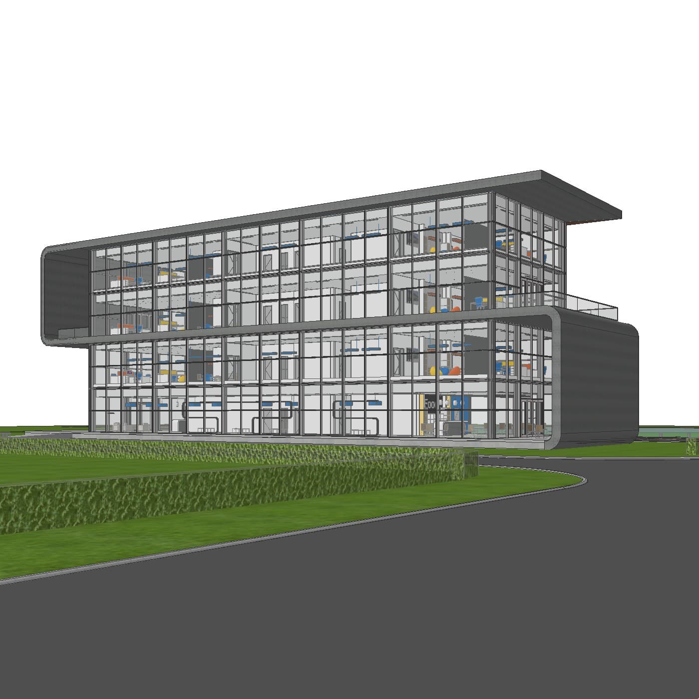 S-Office Archicad 3D view before AI rendering