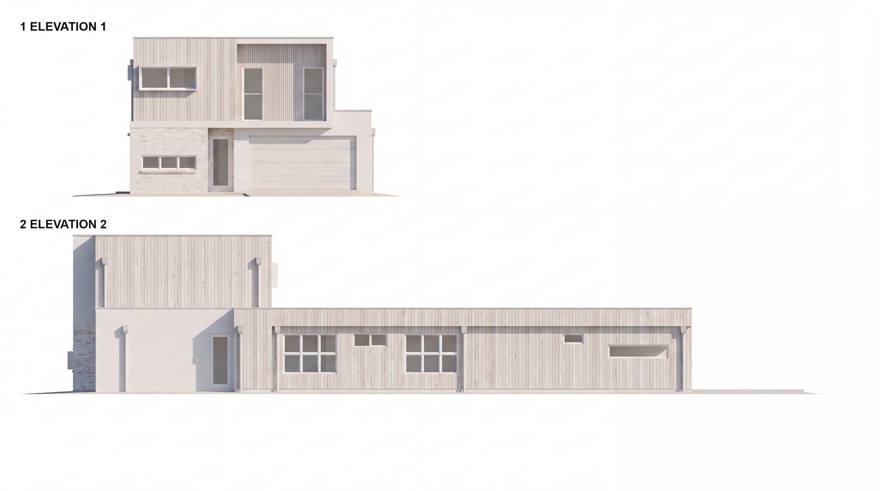 The same elevations rendered together at 4K by Linespire Reflect